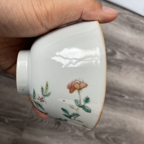 古玩陶瓷同治粉彩茶碗茶圓拍賣,當前價格4680元