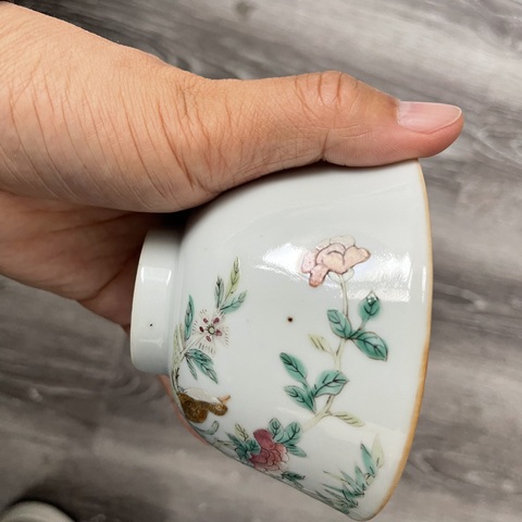 古玩陶瓷同治粉彩茶碗茶圓拍賣,當前價格4680元