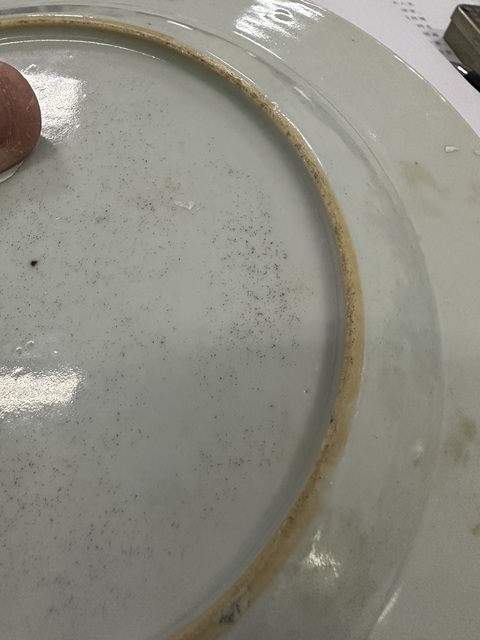 古玩陶瓷雍正粉彩花卉紋折沿盤拍賣,當前價格6500元
