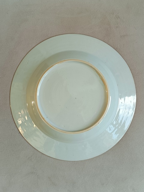 古玩陶瓷青花礬紅彩描金花卉紋盤拍賣，當前價格1420元