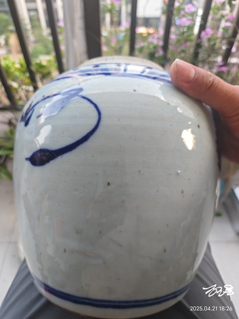 古玩陶瓷晚清青花洞石牡丹蓋罐拍賣,當前價格988元