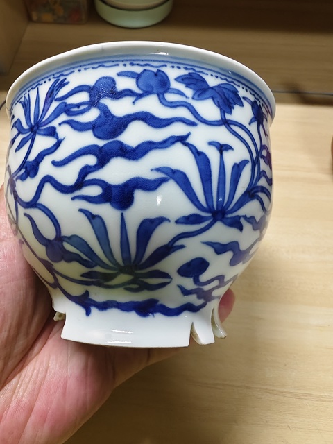 古玩陶瓷青花花卉紋茶碗拍賣，當(dāng)前價(jià)格980元