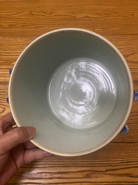 古玩陶瓷青花冰梅圖蓋缸拍賣，當前價格6800元