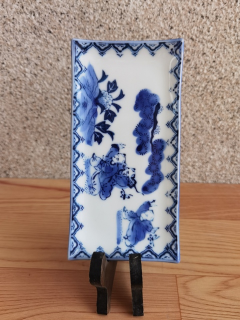 古玩陶瓷嬰戲紋青花盤拍賣，當前價格168元