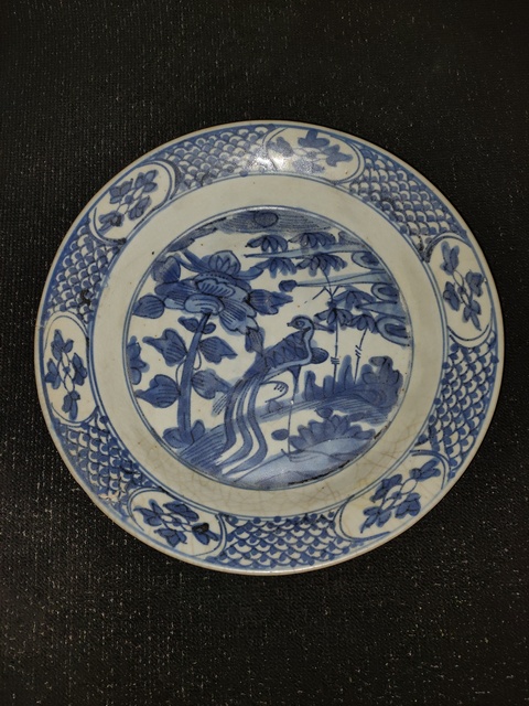 古玩陶瓷青花花鳥紋盤拍賣，當前價格6300元