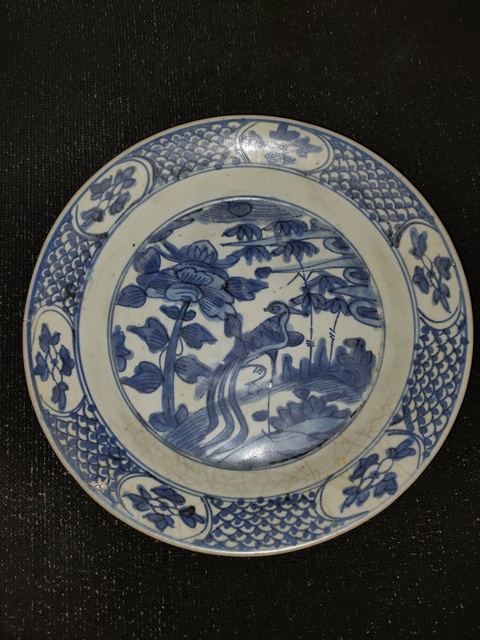 古玩陶瓷青花花鳥紋盤拍賣，當前價格6300元