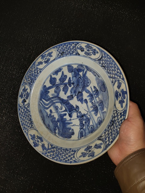 古玩陶瓷青花花鳥紋盤拍賣，當前價格6300元