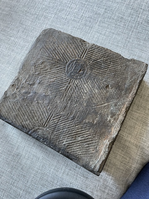 古玩陶瓷漢磚改硯臺拍賣,當前價格488元