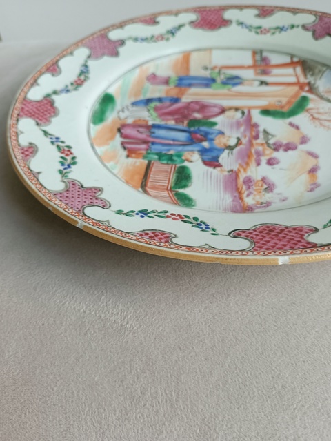 古玩陶瓷乾隆廣彩滿大人盤拍賣,當前價格2560元