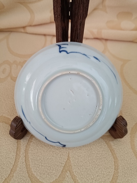 古玩陶瓷康熙青花瓷花卉盤拍賣，當前價格1600元