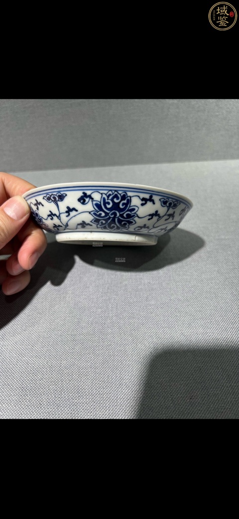 古玩陶瓷清光緒官窯青花纏枝花卉紋小盤拍賣,當前價格32888元