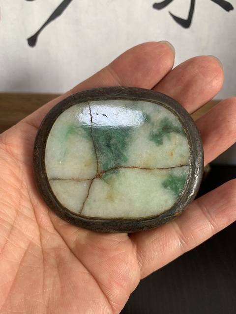 古玩玉器翡翠鑲嵌帶扣拍賣,當前價格4500元