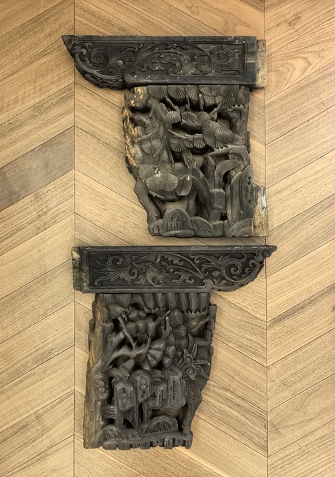 古玩雜項(xiàng)清代木雕南極仙翁牛腿一對(duì)拍賣(mài),當(dāng)前價(jià)格18888元
