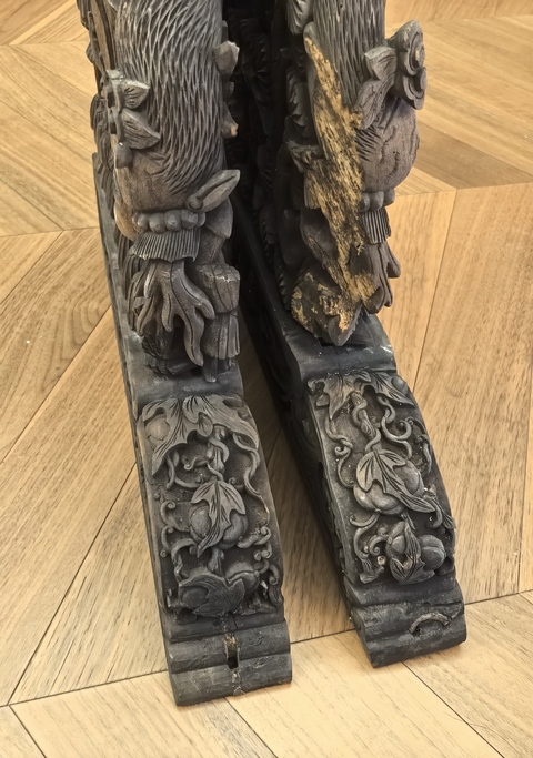 古玩雜項(xiàng)清代木雕南極仙翁牛腿一對(duì)拍賣(mài),當(dāng)前價(jià)格18888元