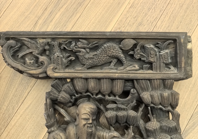 古玩雜項(xiàng)清代木雕南極仙翁牛腿一對(duì)拍賣(mài),當(dāng)前價(jià)格18888元