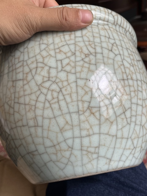 古玩字畫哥釉畫缸真品鑒賞圖