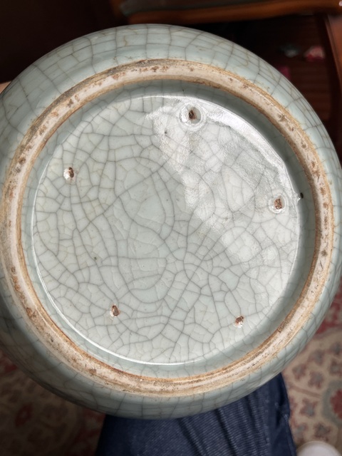 古玩字畫哥釉畫缸真品鑒賞圖