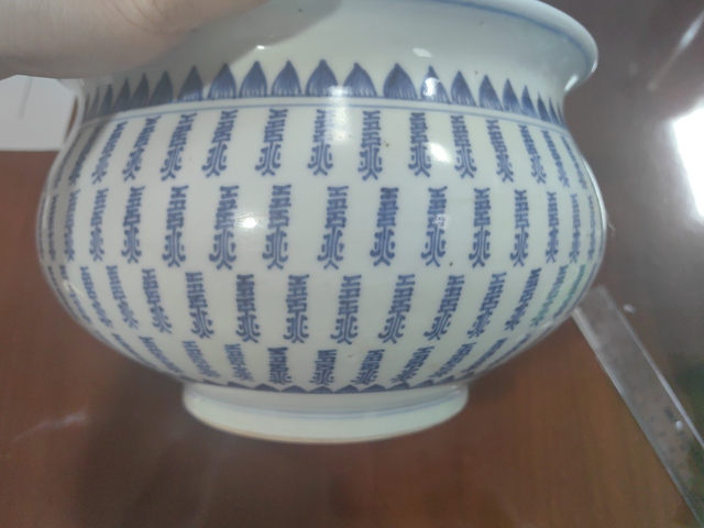 古玩陶瓷青花百壽紋香爐拍賣,當前價格10000元
