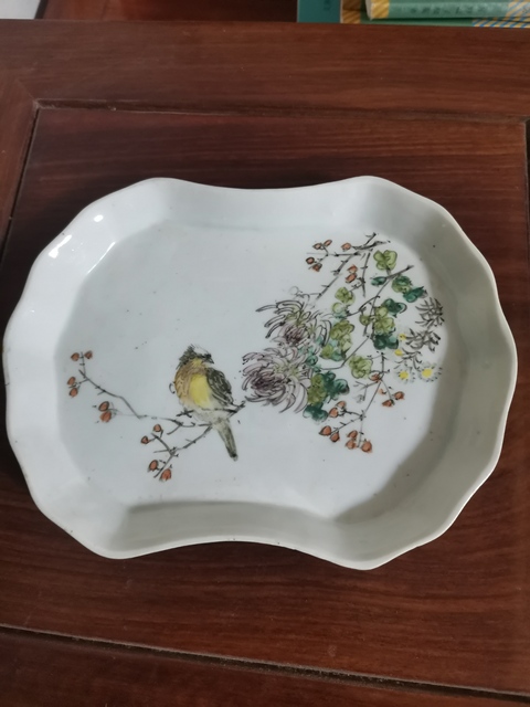 古玩陶瓷花鳥紋盤拍賣，當前價格560元