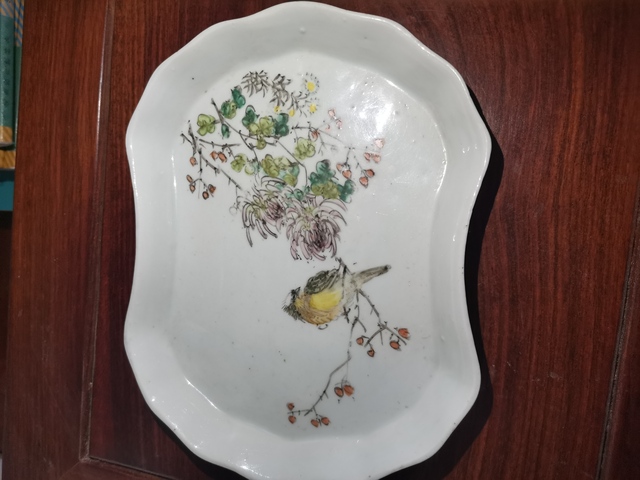 古玩陶瓷花鳥紋盤拍賣，當前價格560元