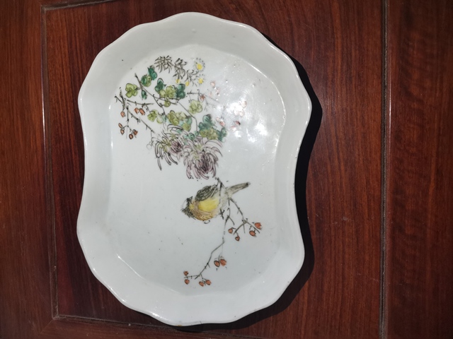 古玩陶瓷花鳥紋盤拍賣，當前價格560元