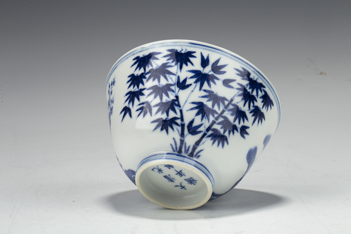 古玩陶瓷清光緒·青花松竹梅紋三才碗（官）
真品鑒賞圖