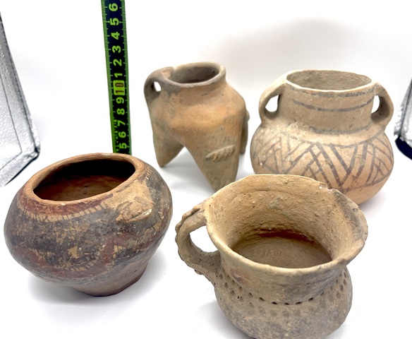 古玩陶瓷館藏級珍品文化期馬家窯彩繪雙耳罐拍賣，當前價格5800元