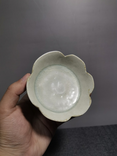 古玩陶瓷南宋青白釉花口盤拍賣,當前價格350元