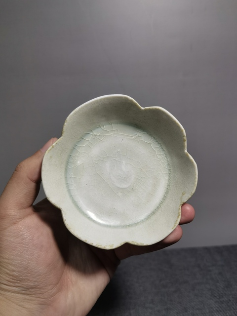 古玩陶瓷南宋青白釉花口盤拍賣,當前價格350元