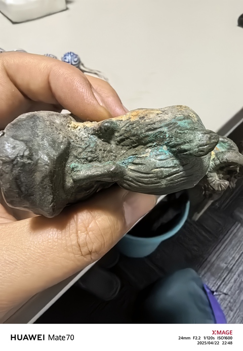 古玩銅器銅山羊真品鑒賞圖