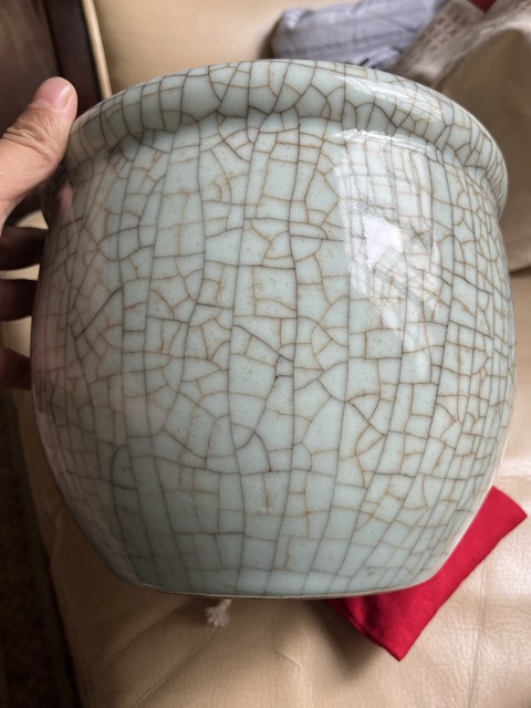 古玩字畫哥釉畫缸真品鑒賞圖