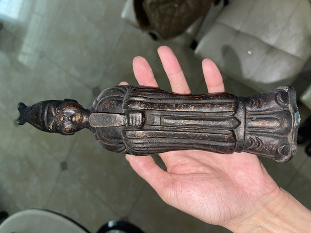 古玩銅器銅文官像真品鑒賞圖