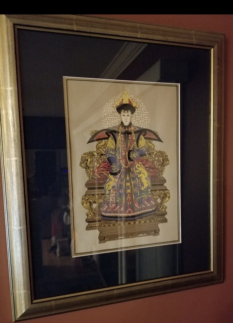 古玩字畫版畫人物真品鑒賞圖