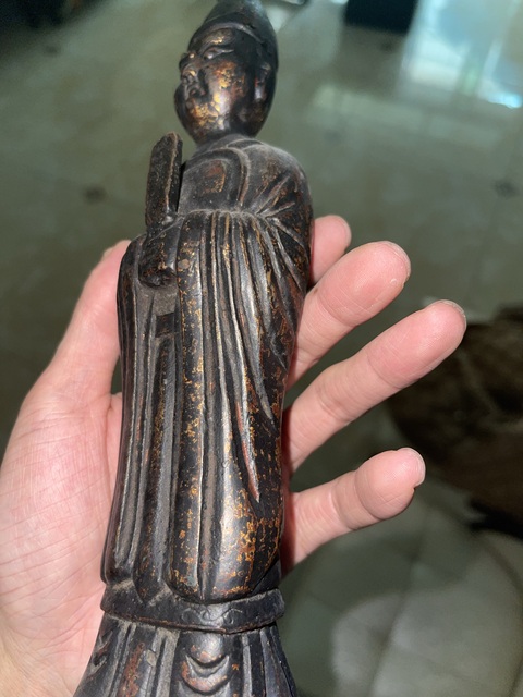 古玩銅器銅文官像真品鑒賞圖