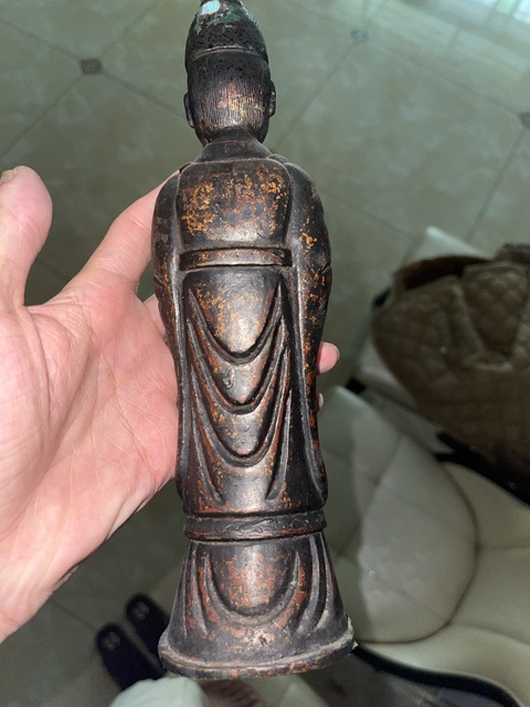 古玩銅器銅文官像真品鑒賞圖