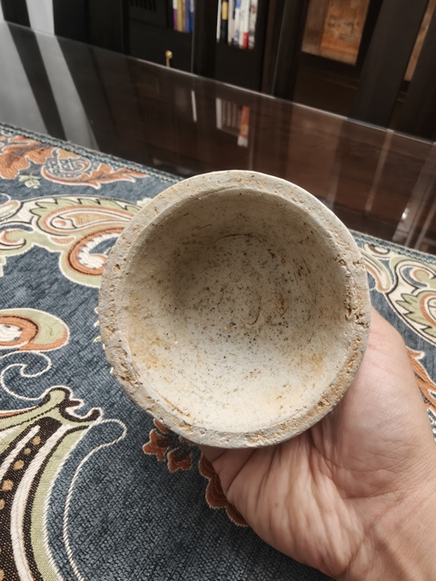 古玩陶瓷青白釉花卉紋盤(pán)口瓶真品鑒賞圖