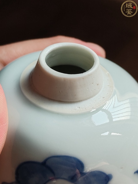 古玩陶瓷青花折技花卉罐真品鑒賞圖