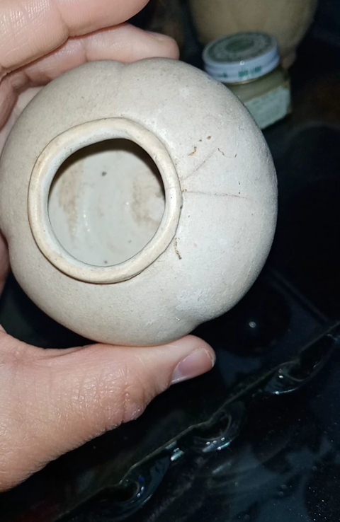 古玩陶瓷白釉三足爐真品鑒賞圖