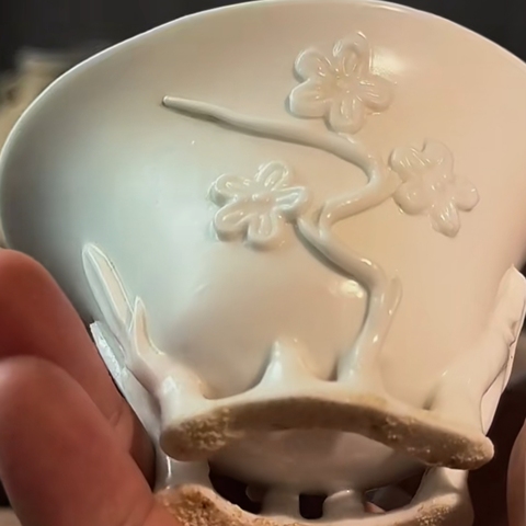 古玩陶瓷德化杯，模糊，偏老真品鑒賞圖