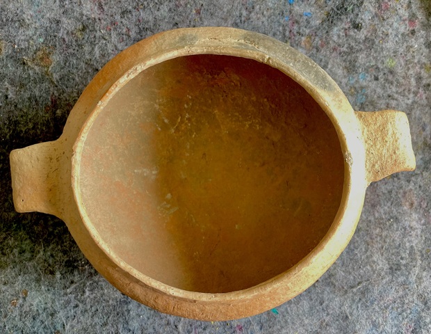 古玩陶瓷馬家窯彩陶辛店類型雙耳缽真品鑒賞圖