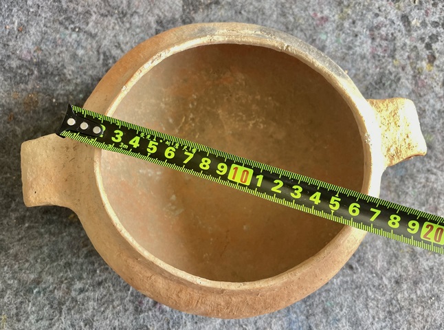 古玩陶瓷馬家窯彩陶辛店類型雙耳缽真品鑒賞圖