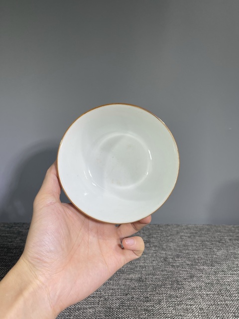 古玩陶瓷民國.釉下彩花鳥紋茶碗拍賣,當前價格0元