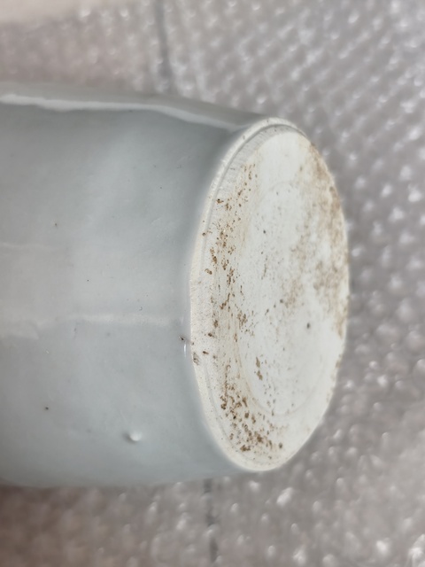 古玩陶瓷晚明白釉罐真品鑒賞圖