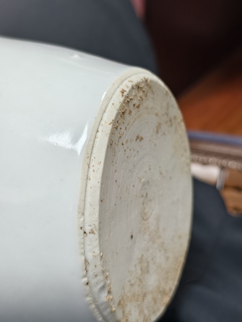 古玩陶瓷晚明白釉罐真品鑒賞圖