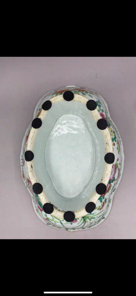 古玩陶瓷清嘉道 細路粉彩十二花神金玉滿堂高足貢碗拍賣,當前價格6777元