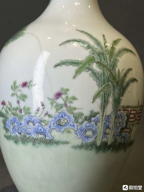 古玩陶瓷仕女粉彩瓶真品鑒賞圖