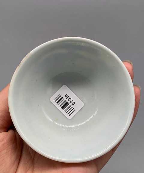 古玩陶瓷清道光青花富甲一方八方來財青花杯拍賣,當前價格1584元