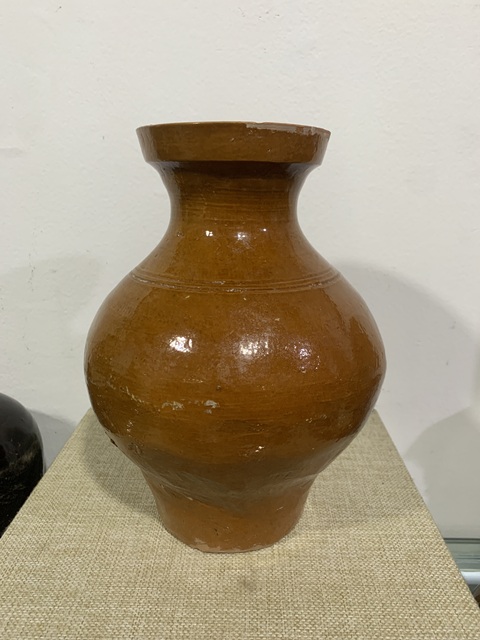 古玩陶瓷黃釉漢壺拍賣，當(dāng)前價格4500元