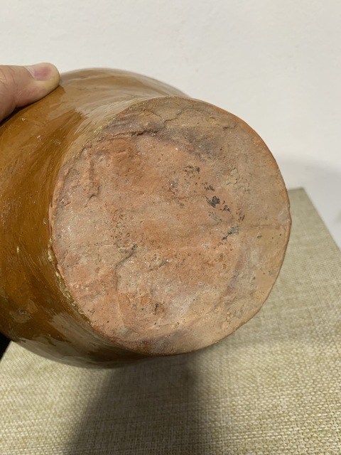 古玩陶瓷黃釉漢壺拍賣，當(dāng)前價格4500元