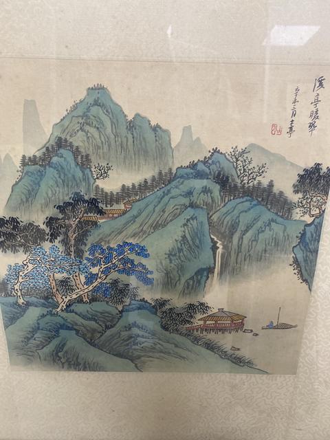 古玩字畫溪亭暖翠真品鑒賞圖